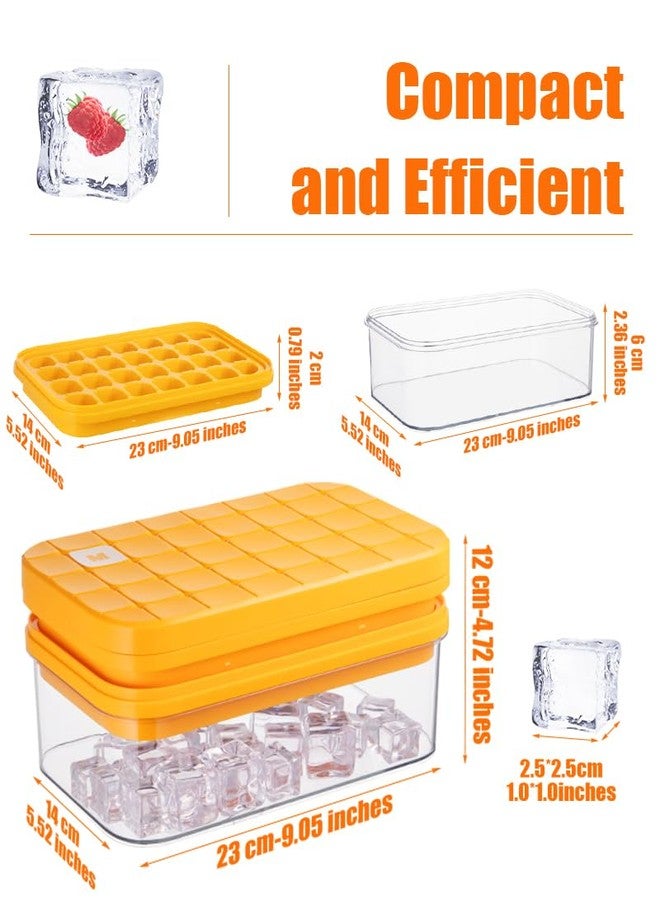 Brigii Ice Cube Tray with Lid&Bin, Ice Cube Mold with 56 Cubes, Stackable Ice Trays for Freezer with Easy-Release Silicone Bottom, for Drinks, Coffee, cocktail - Image 2