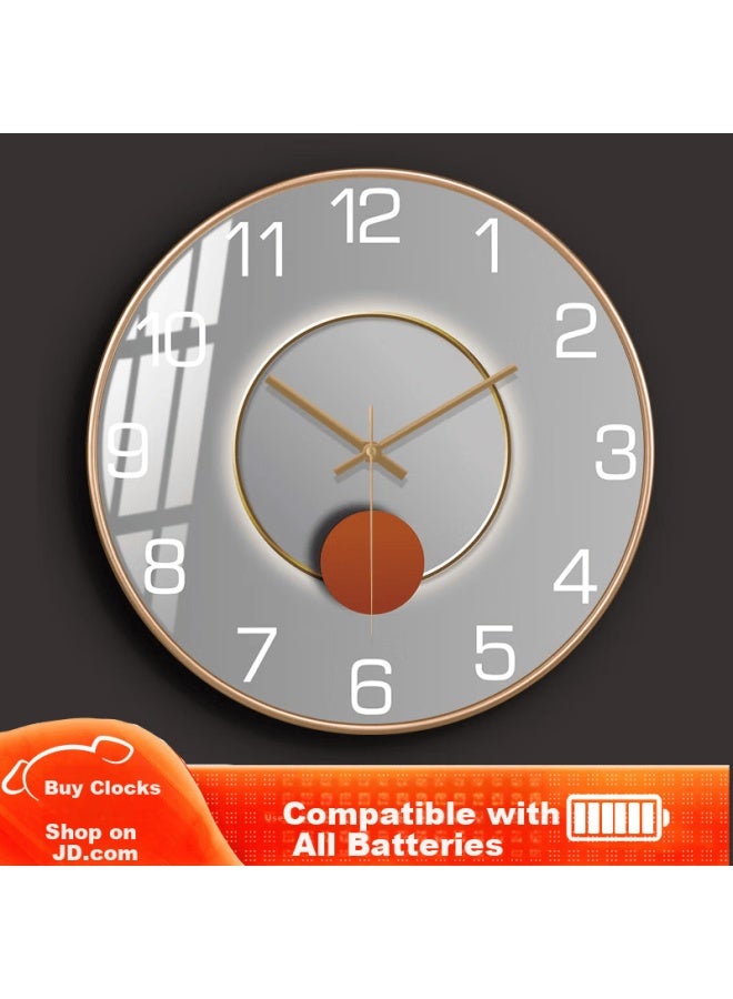Peng Chuang Pengchuang Swiss Movement Wall Clock Modern Minimalist Home Living Room Bedroom Dining Room Fashionable Wall Hanging Clock - Image 1