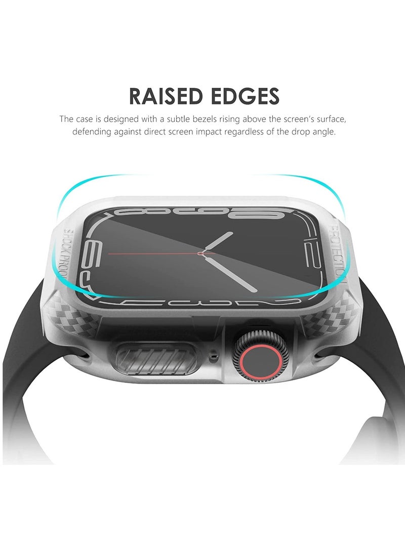 KASTWAVE 45mm Case, Compatible Fit for Apple Watch Series 7 45mm, 6 Packs Rugged Protective Case Soft TPU Bumper Compatible for Apple Watch Case Series 7/6/SE/5/4 44mm Screen Protector for Men Women - Image 4