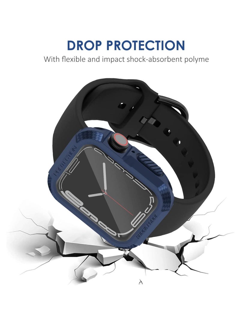KASTWAVE 45mm Case, Compatible Fit for Apple Watch Series 7 45mm, 6 Packs Rugged Protective Case Soft TPU Bumper Compatible for Apple Watch Case Series 7/6/SE/5/4 44mm Screen Protector for Men Women - Image 3
