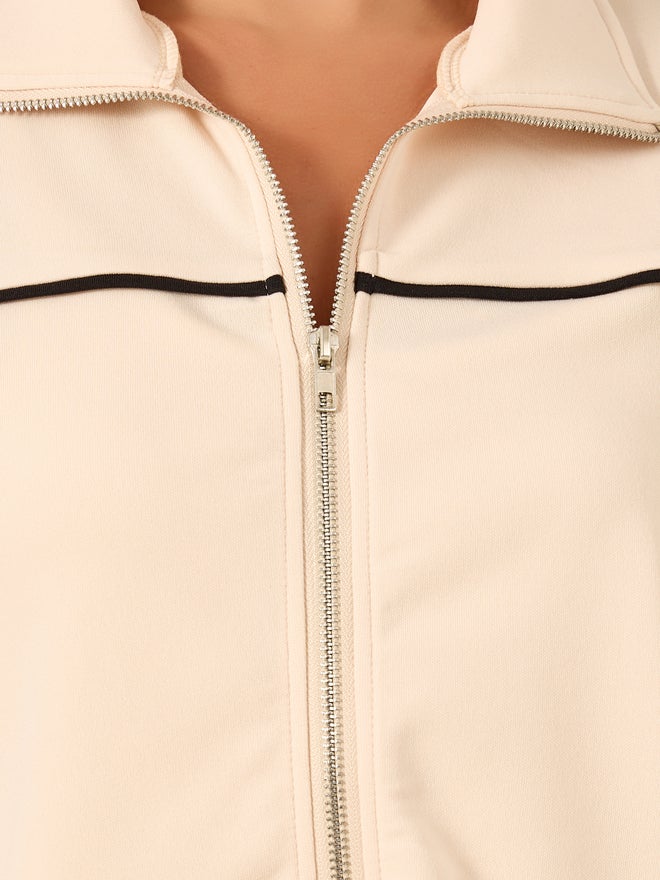 Styli Styli Contrast Trim Regular Fit Regular Length Bomber Jacket  - Image 5