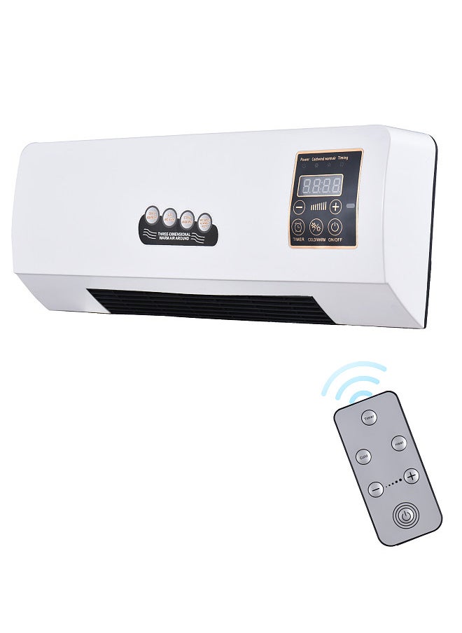 Generic - Heater and Air Conditioner Combo 1800W 2-in-1 Timing Function Heating and Cooling Wall Mounted Electric Air Conditioner and Heater Fan with Remote Control for Dormitory Home - Image 1