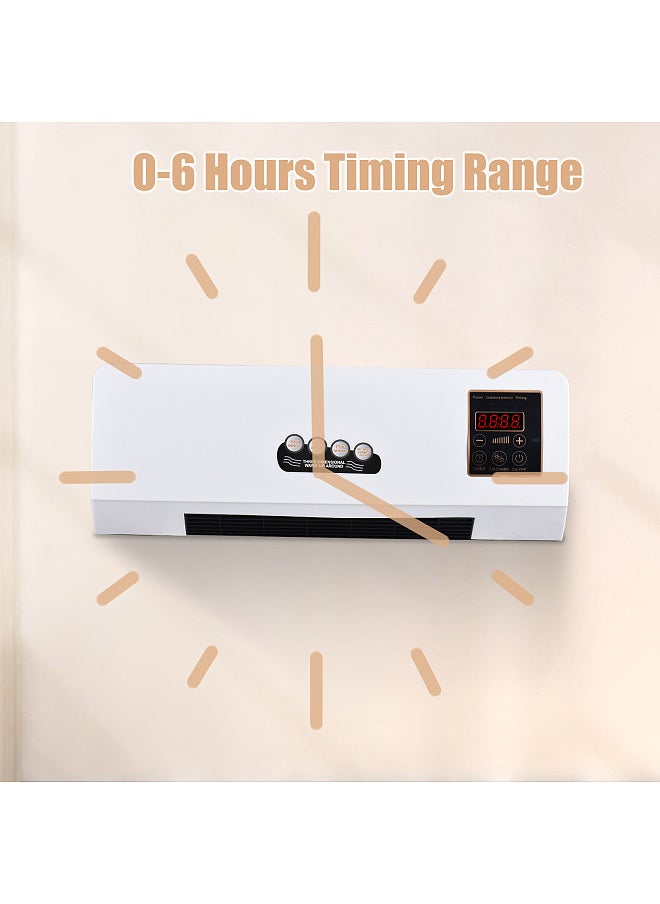 Generic - Heater and Air Conditioner Combo 1800W 2-in-1 Timing Function Heating and Cooling Wall Mounted Electric Air Conditioner and Heater Fan with Remote Control for Dormitory Home - Image 1
