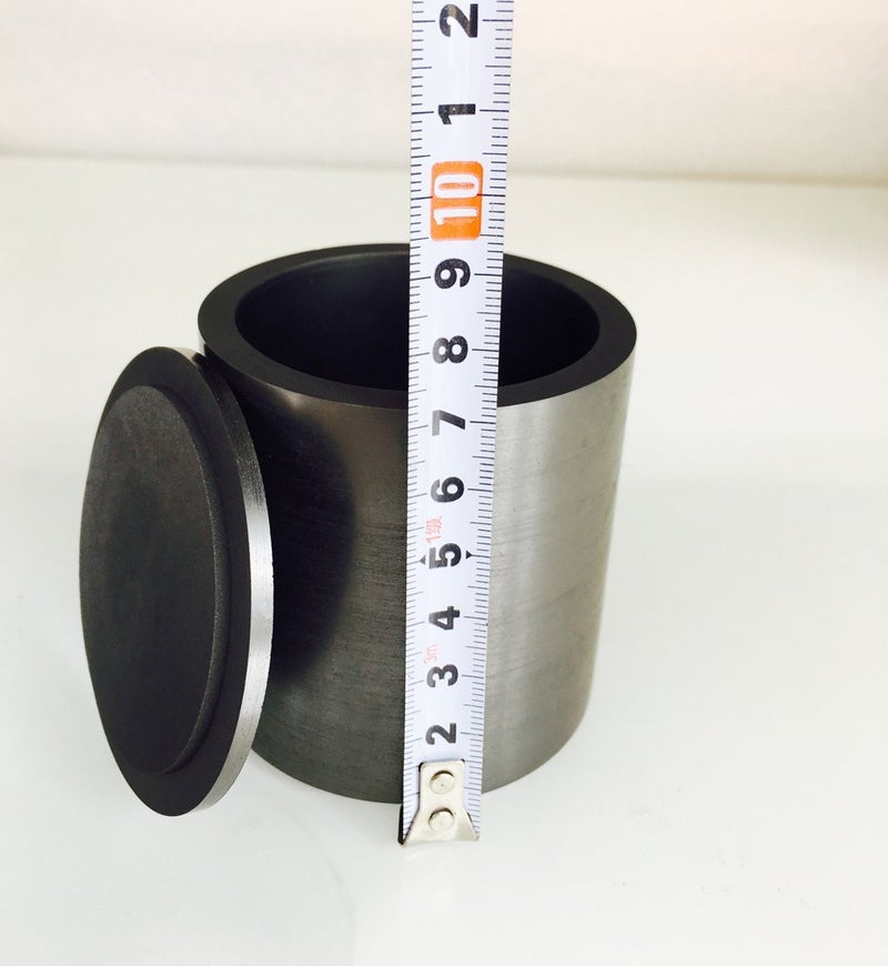 OTOOLWORLD Smelting Lab Graphite Crucible with Cover Lab Supply 70MM X 70MM - Image 1
