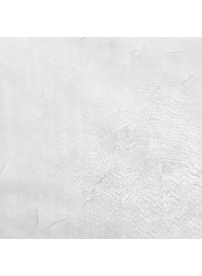 No. 918 No 918 Erica Crushed Sheer Voile Rod Pocket Curtain Panel 51 x 95 White - Image 2