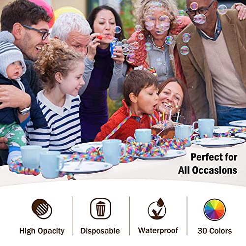 Exquisite 12-Pack Premium Plastic Tablecloth 54 Inch. x 108 Inch. Rectangle Table Cover-White - Image 5