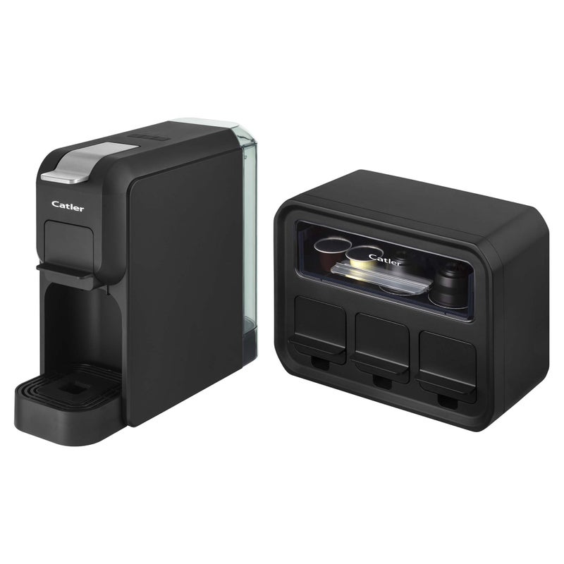 كاتلر Catler  Automatic Espresso Machine ES 721 Porto B – 15 Bar Coffee Maker with 3 Capsule Adapters (Nespresso, Dolce Gusto, Caffissimo), Ground Coffee Option, 3 Cup Sizes, 0.8L Water Tank - Image 1