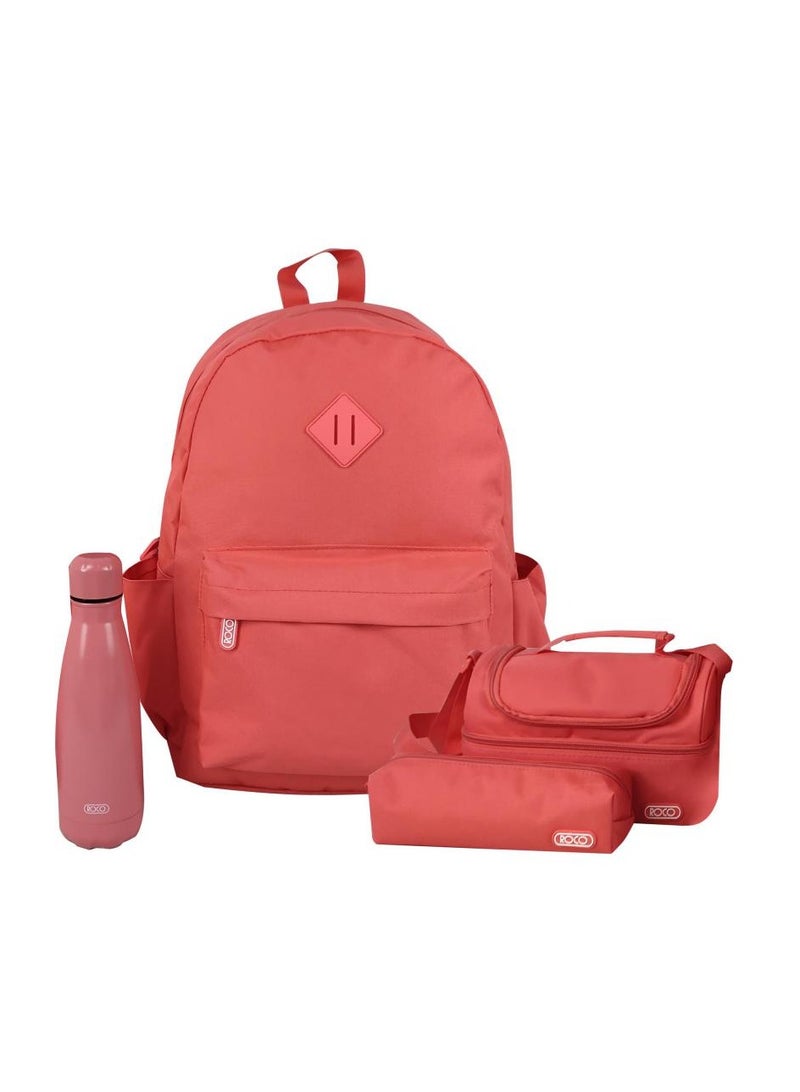 روكو حقيبة ظهر كلاسيكية صلبة، مجموعة 4 في 1، حقيبة ظهر اقتصادية مع ملحق