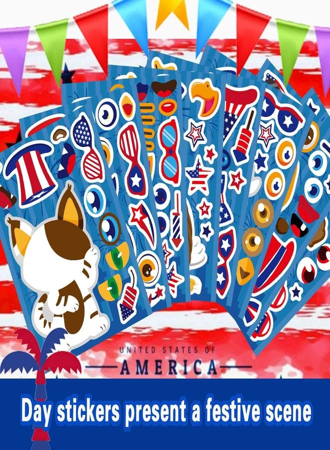 OTAITY 24 PCS 4th of July Sticker, Make-a-face Stickers for Kids, Independence Day Make Your Own Stickers, Patriotic Sticker for Fourth of July Decoration Party Supplies - Image 5