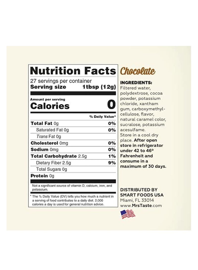 Mrs Taste Red Line Syrup 335g chocolate - Image 3