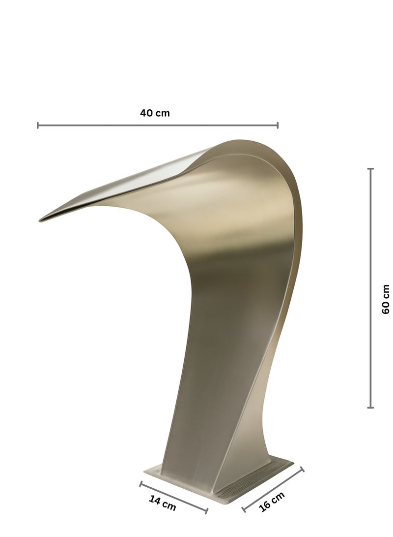Cobra 304 Stainless Steel Pool Waterfall Spout - Modern Silver Design for Pools and Gardens - Image 1