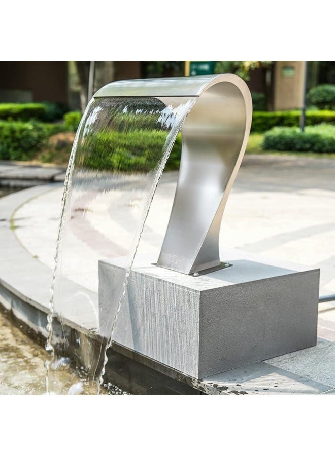 Cobra 304 Stainless Steel Pool Waterfall Spout - Modern Silver Design for Pools and Gardens - Image 3