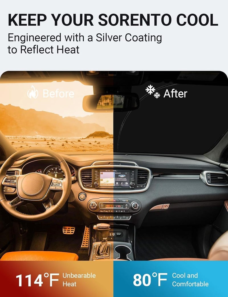 Proadsy Front Windshield Sun Shade for Kia Sorento - Image 3