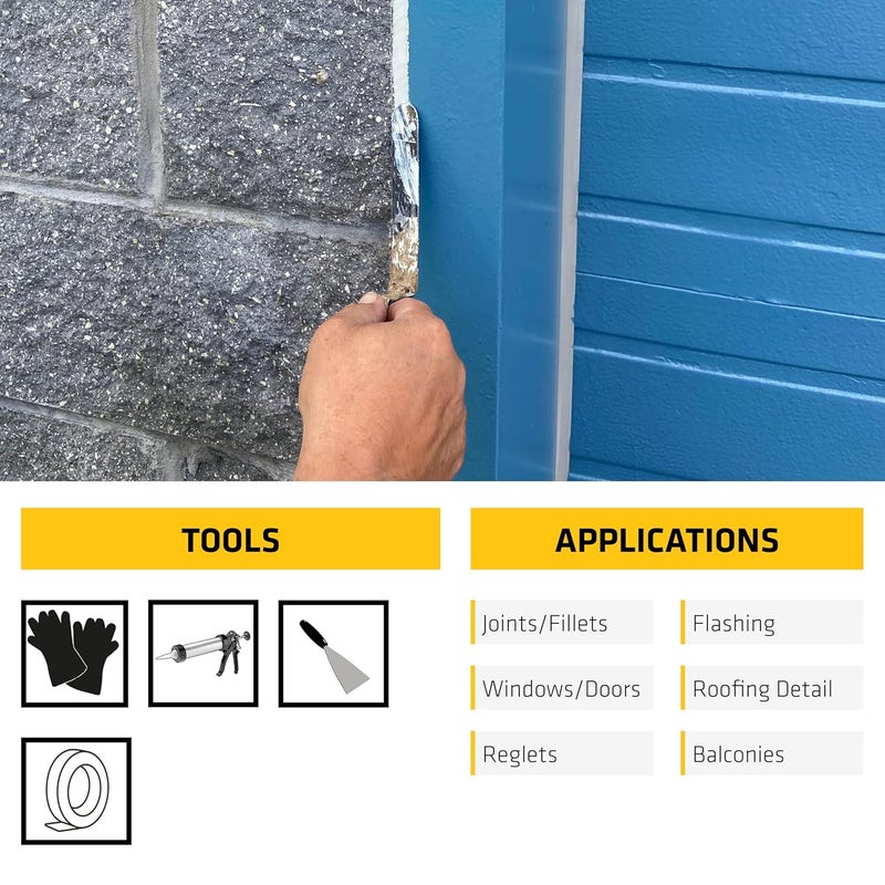SIKA سيكافليكس 1أ 20 أونصة سجق، رمادي الألمنيوم، 1 وحدة، مكون واحد، مرن، غير متدلي، مادة مانعة للتسرب من البولي يوريثان للخرسانة والملاط للجوانب الرأسية والأفقية - Image 5