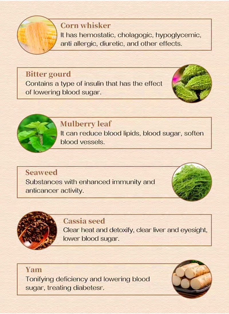 Wins Town Bitter Gourd Mulberry Tablet Sugar Balance Pills Bitter Melon and Mulberry Leaf Dietary Supplement for The Middle Aged and Elderly People to Support Cardiovascular Health 60 Tablets  - Image 5