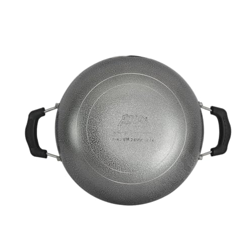 Anjali - DKD25 Non-Stick Kadai with Stainless Steel Lid, 2.5 litres, Black - Image 4