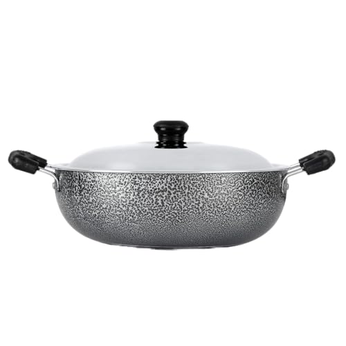 Anjali - DKD25 Non-Stick Kadai with Stainless Steel Lid, 2.5 litres, Black - Image 3