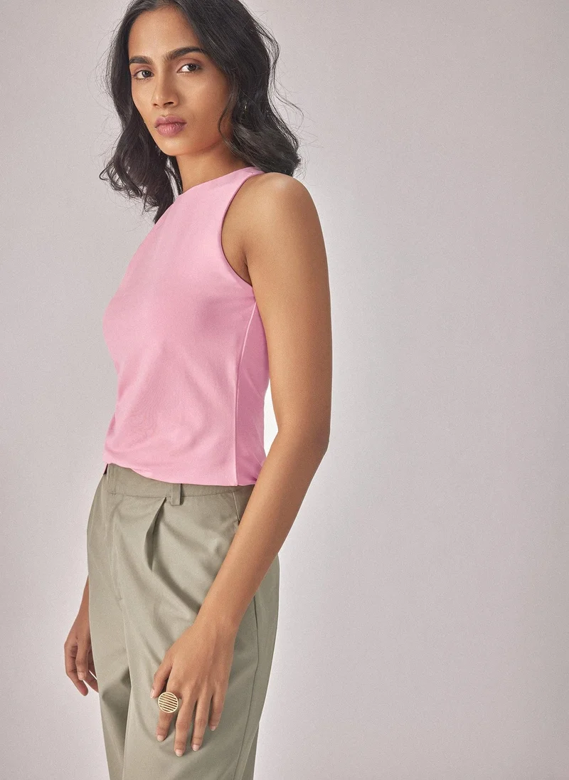 The Label Life Knit In Cut Top