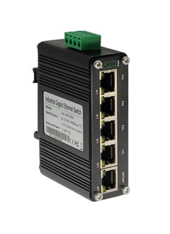 5 Port Gigabit Ethernet Switch Din Rail Mount Ethernet Switch with Wall Mounts High Speed Ethernet Switch with Mounting Options Hardened 5 Port RJ45 10 100 1000Mbps Surge Protection