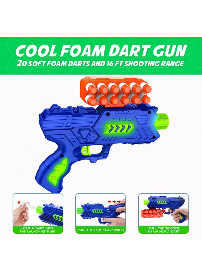 BAODLON Shooting Games Toy for Age 5, 6, 7, 8, 9, 10+ Years Old Kids, Boys - Glow in The Dark Floating Ball Target with Foam Dart Toy Gun, 10 Balls/5 Targets - Ideal Gift - Image 3
