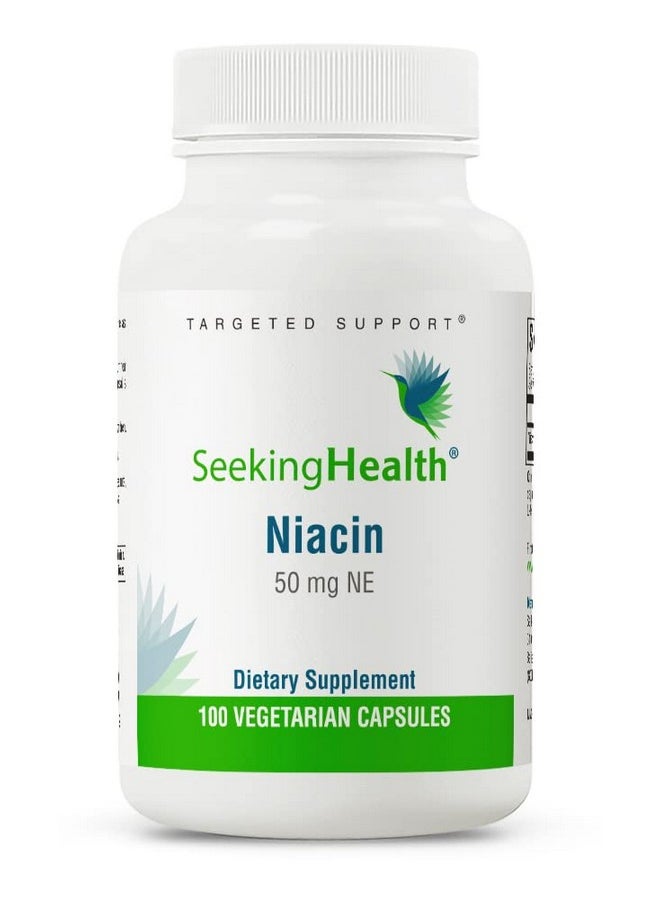 Seeking Health Niacin 50 Mg Vitamin B3 Supplement For Healthy Hair Skin And Nails Energy Support Nongmo Vegetarian (100 Capsules)  - Image 2