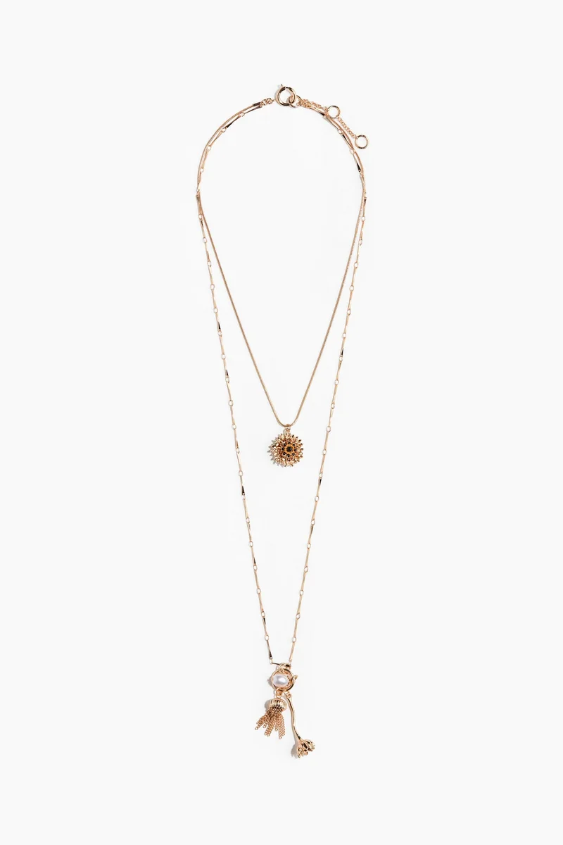 H&M Two-strand pendant necklace