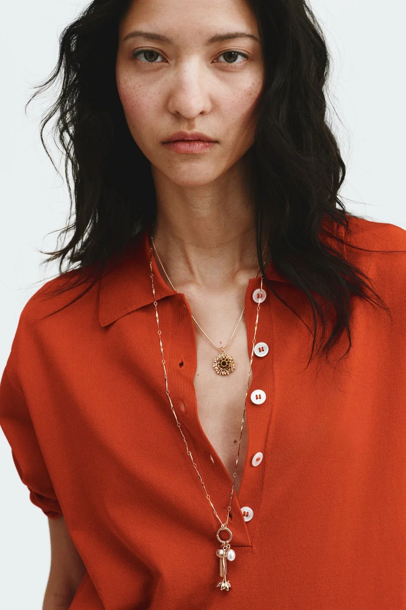 H&M Two-strand pendant necklace