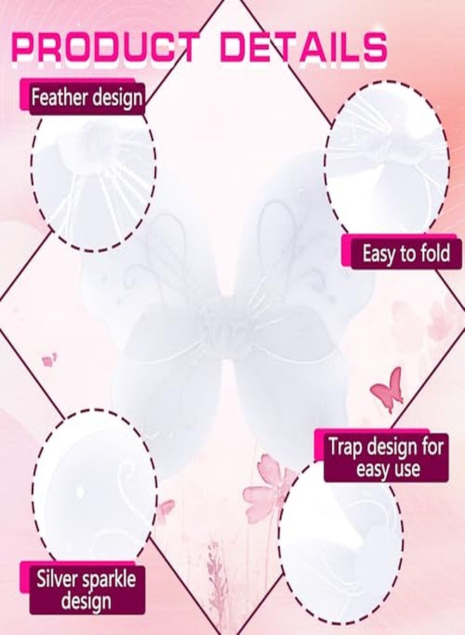 Flahard 12 Pack Girls Fairy Wings Bulk Butterfly Wings Butterfly Angel Costume Wing for Kids Cosplay (Color Set 3) - Image 4