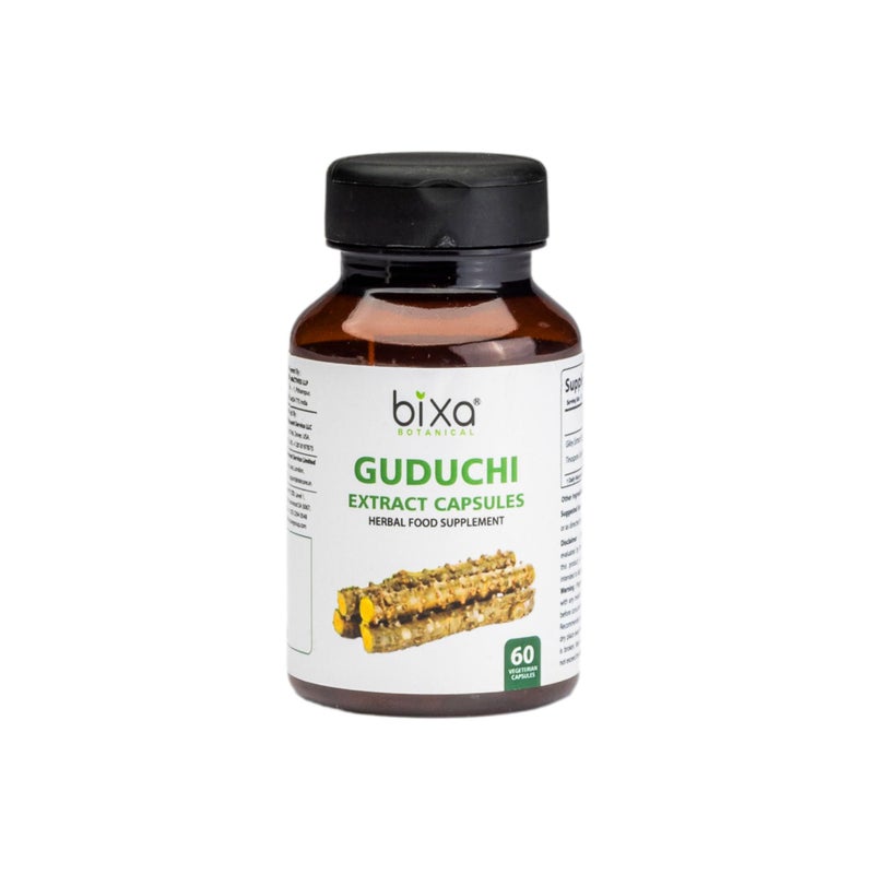 bixa BOTANICAL Ayurvedic Natural Herbal Supplement Guduchi Extract Caplsules Giloy Tinospora Cordifolia 450 Mg Veg Capsules 60 Count Pack of 1