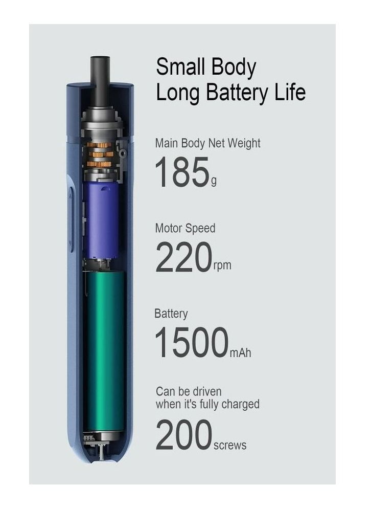 Arabest - 3.6V Cordless Electric Screwdriver, 1500mAh, USB Rechargeable Battery, All in 1 Power Screwdriver, Manual Automatic Mode, 2 Steel Long Bits, Ideal for Repairing Electronics - Image 1