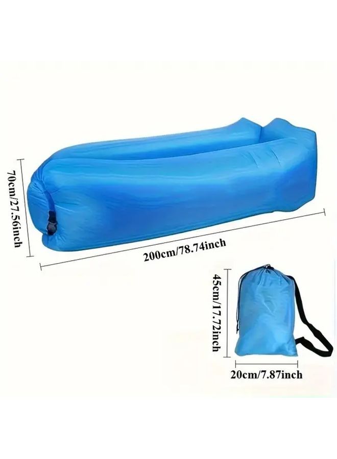 Purple 1 Person Quick Inflate Air Bed with Storage Bag Heavy Duty Outdoor Camping Mattress - Image 5
