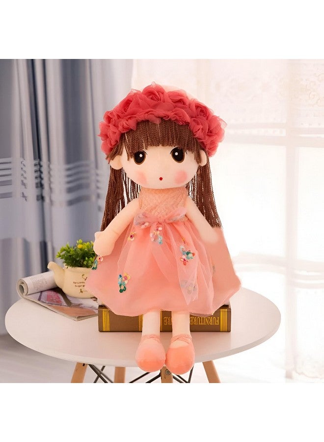 تيكلز دمية الأميرة تيكلز مع قبعة الزهور جوديا لعبة قطيفة ناعمة محشوة للأطفال الأولاد والبنات كهدية عيد ميلاد (اللون: وردي؛ المقاس: 45 سم) - Image 1