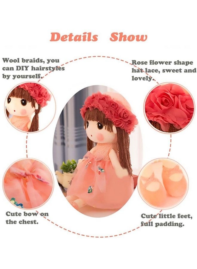 تيكلز دمية الأميرة تيكلز مع قبعة الزهور جوديا لعبة قطيفة ناعمة محشوة للأطفال الأولاد والبنات كهدية عيد ميلاد (اللون: وردي؛ المقاس: 45 سم) - Image 3