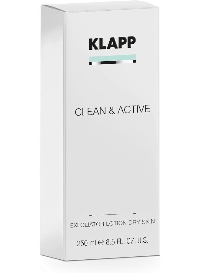 KLAPP Cosmetics Clean & Active Exfoliator Lotion Dry Skin 250 ml - Image 4