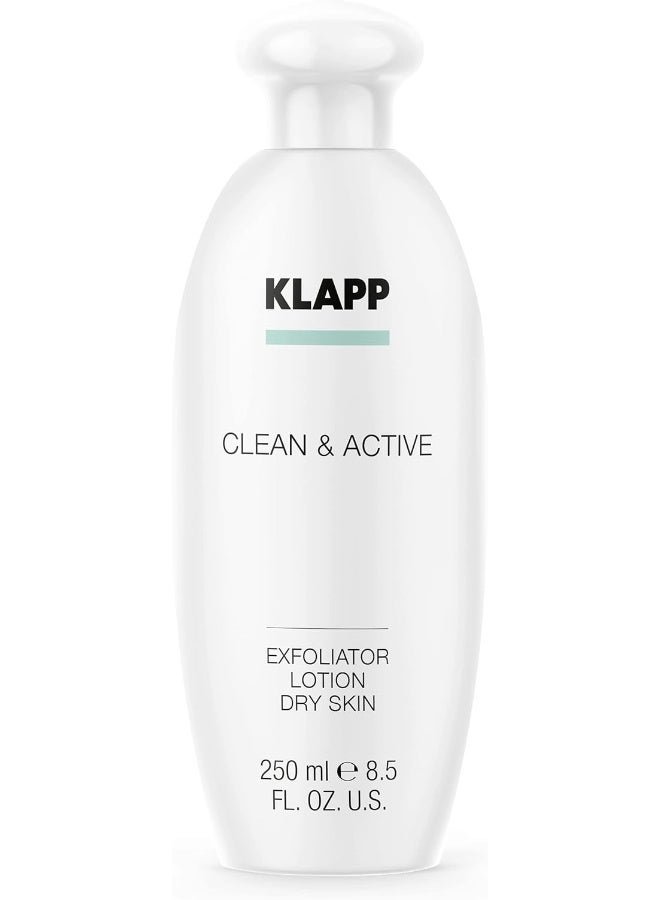 KLAPP Cosmetics Clean & Active Exfoliator Lotion Dry Skin 250 ml - Image 3