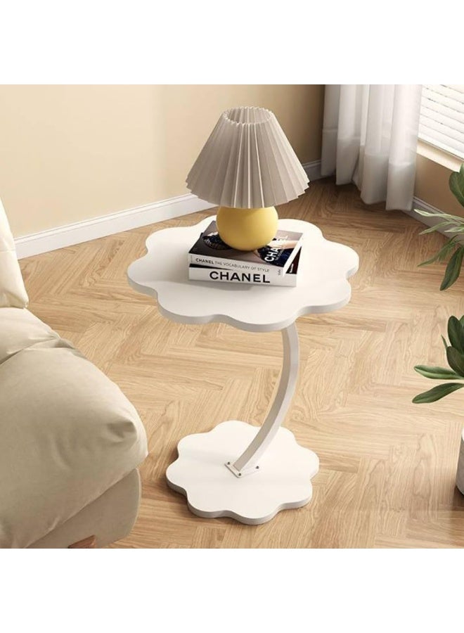 DubaiGallery C-Shaped Side Table, Modern Marble-Style End Table for Sofa, Living Room & Bedroom - Image 3