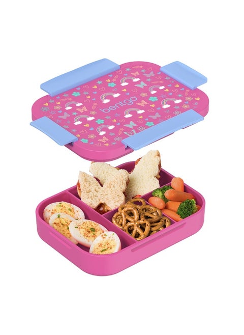 Kids Prints 4 Compartment Slim Lunchbox