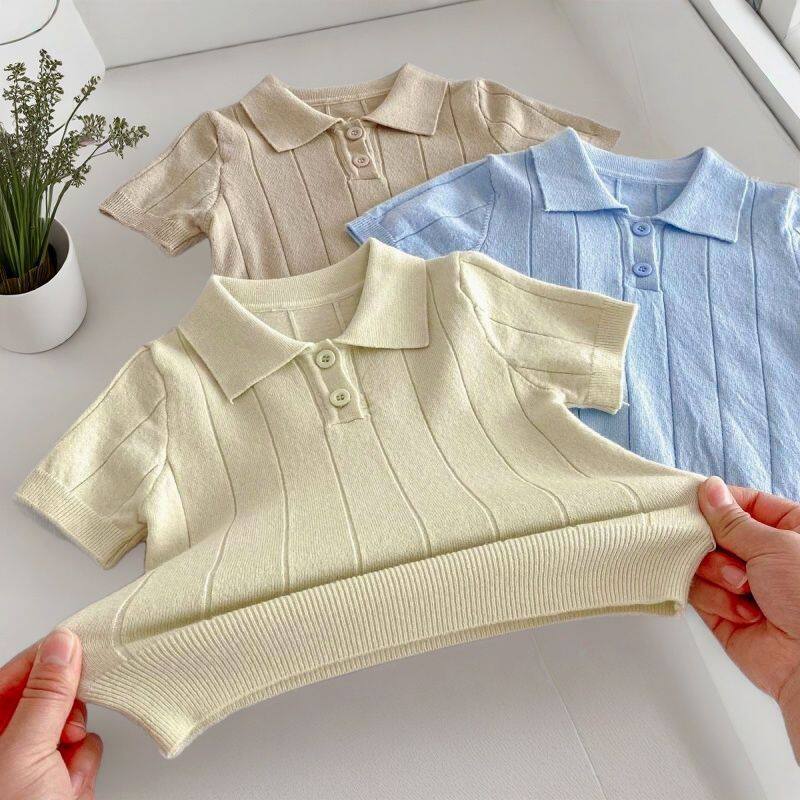 Baby Kids Cotton Polo Shirt Short Sleeve Spring Summer 2026 - Image 2