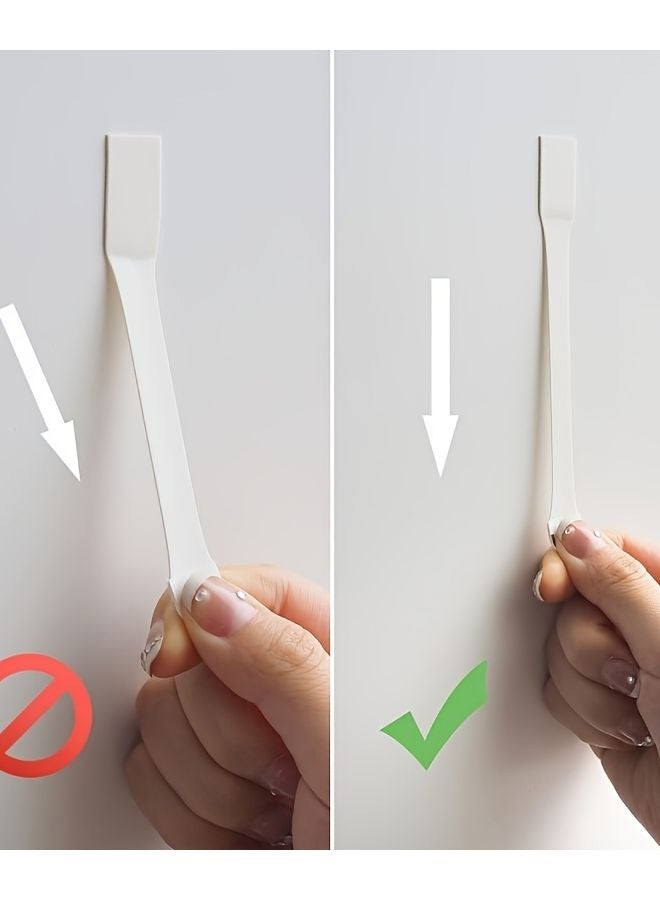 8pcs White Serrated Photo Frame Hangers Tool Free Wall Hooks 4lb Capacity - Image 5