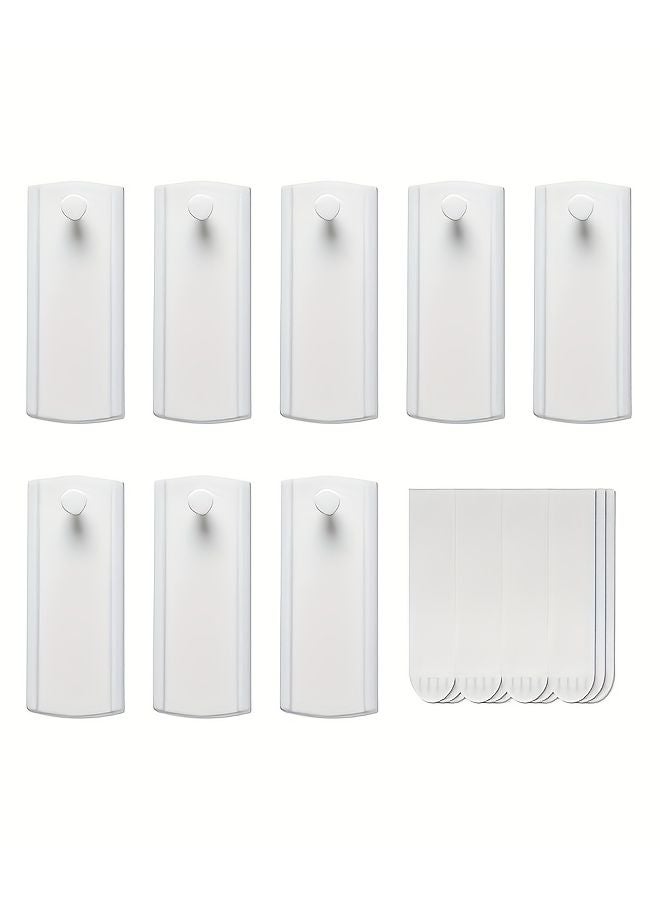 8pcs White Serrated Photo Frame Hangers Tool Free Wall Hooks 4lb Capacity - Image 4