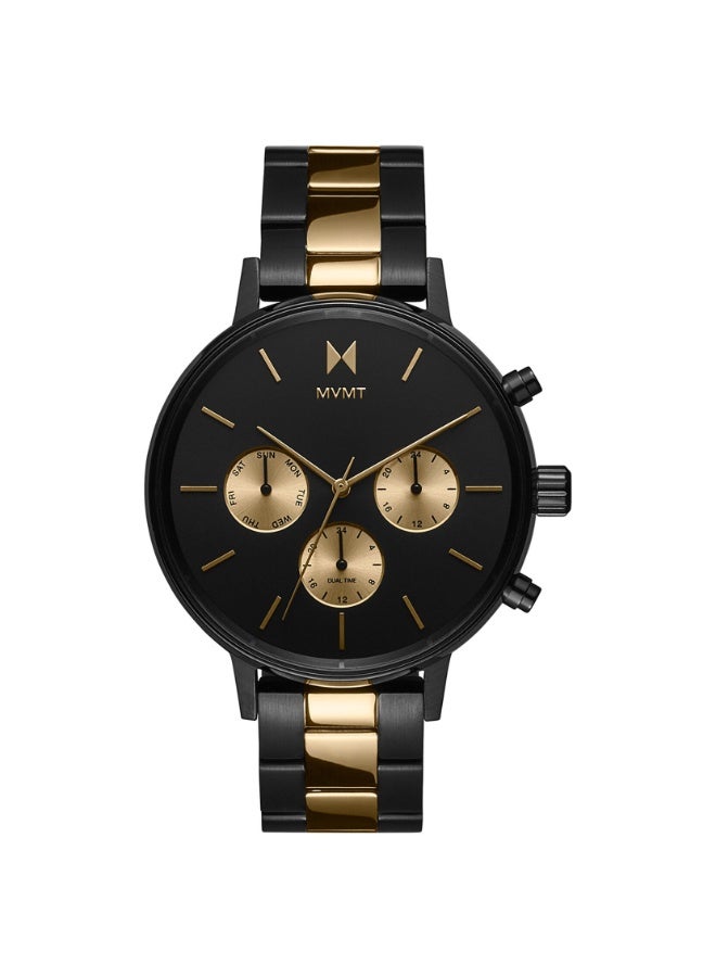 MVMT ROUND ANALOG WOMEN'S BLACK CASE WATCH - 28000344-D - Image 1