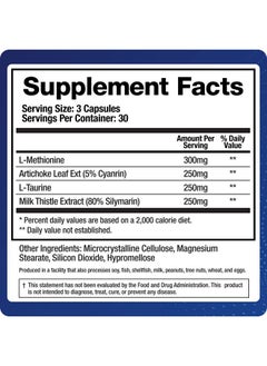 BioMatrix Liver Support Cleanse Detox & Repair Supplement With Milk Thistle Artichoke Leaf Extract Lmethionine & Ltaurine Assists In Liver Detox Tissue Repair (90 Capsules)  - Image 3
