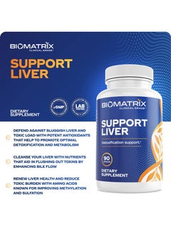 BioMatrix Liver Support Cleanse Detox & Repair Supplement With Milk Thistle Artichoke Leaf Extract Lmethionine & Ltaurine Assists In Liver Detox Tissue Repair (90 Capsules)  - Image 5