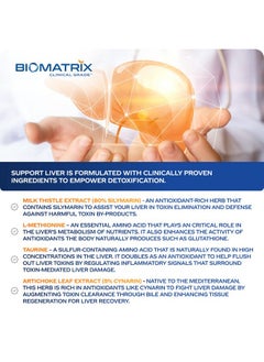 BioMatrix Liver Support Cleanse Detox & Repair Supplement With Milk Thistle Artichoke Leaf Extract Lmethionine & Ltaurine Assists In Liver Detox Tissue Repair (90 Capsules)  - Image 4