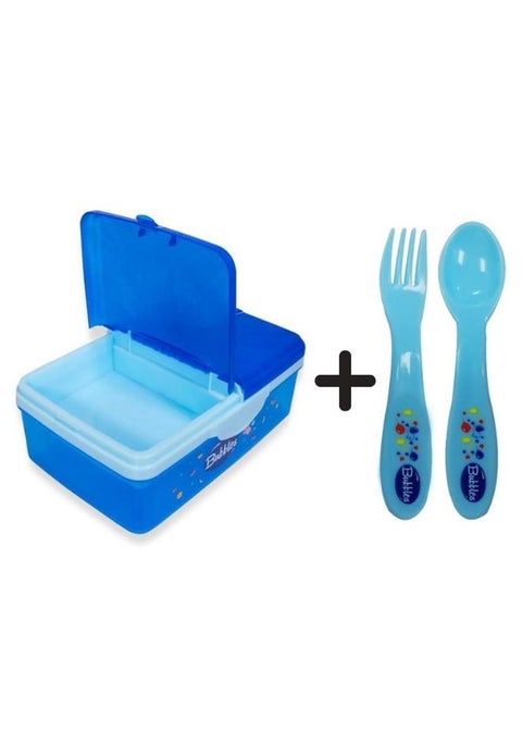 سمارت لانش بوكس + معلقة وشوكة بنفس التصميم والألوان