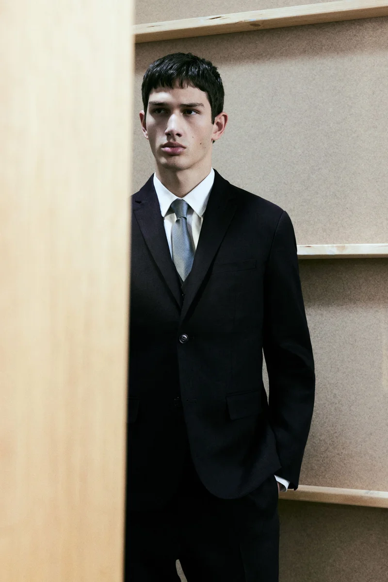 H&M Slim Fit Linen suit waistcoat