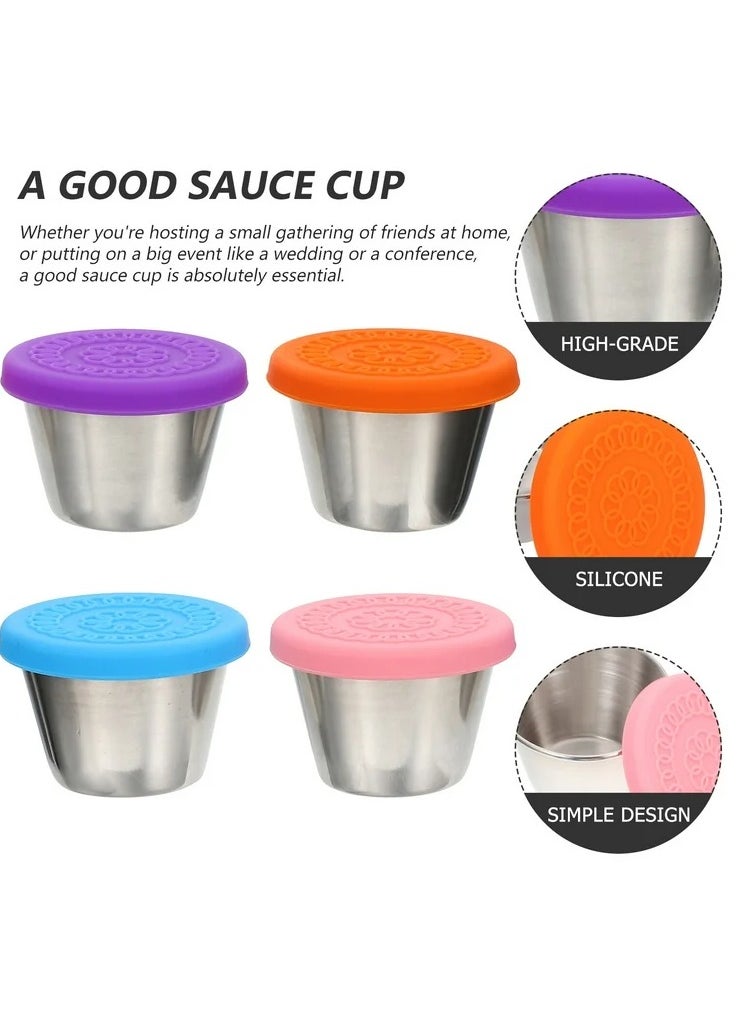 Stainless steel 3 pack 1.6 Oz Container To Go, Leak-proof and Reusable Dipping Sauce Cups with Lids, Small Condiment Containers for Snacks, Sauces, Dips and Spices - pzsku/ZEC936811F1864F34446CZ/45/_/1732715692/678a0241-c1a0-43eb-8321-5bd583048612