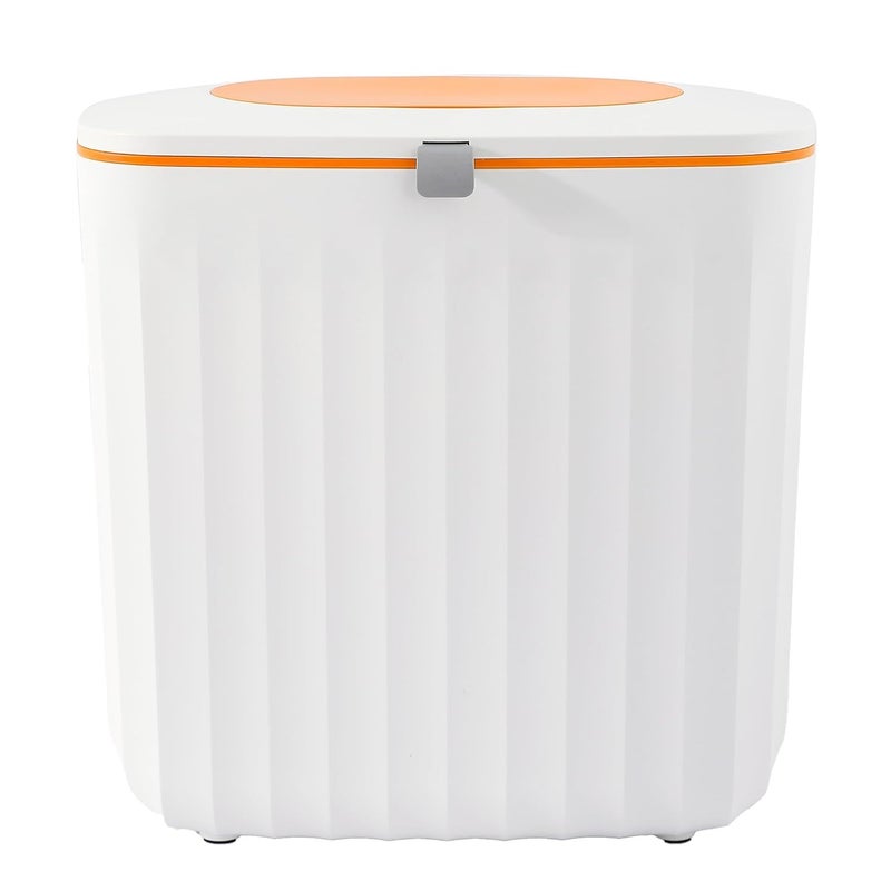 Kuber Industries Kuber Industries Plastic 8L Hanging Kitchen Trash Can With Lid Wall Mounted Dustbin For Bathroom Kitchen Cabinet Door Hanging Storage Bucket Garbage Bin for Toilet  - Image 2