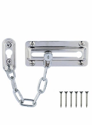 Door Chain Lock Internal Restrictor/Limiter Security for Front or UPVC Doors 1 Piece of Chrome Plated Steel Safety with Complete Fittings - pzsku/ZEC936C44FE163C14DB35Z/45/_/1698718826/3f65010a-7ec4-4172-b84d-1556b7d05eb3