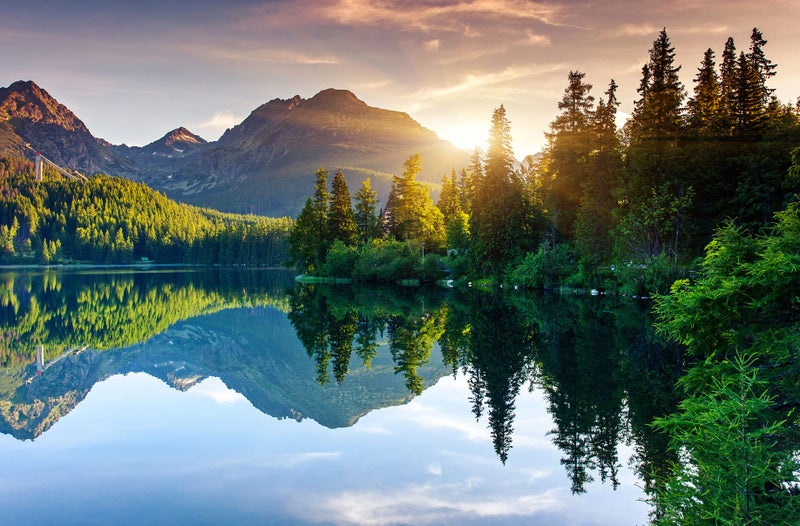Reyhui Mountain with Lake Photo Wallpaper Landscape Wall Mural for Bedroom Living Room TV Background Sofa Wall (not self-Adhesive) - Image 2